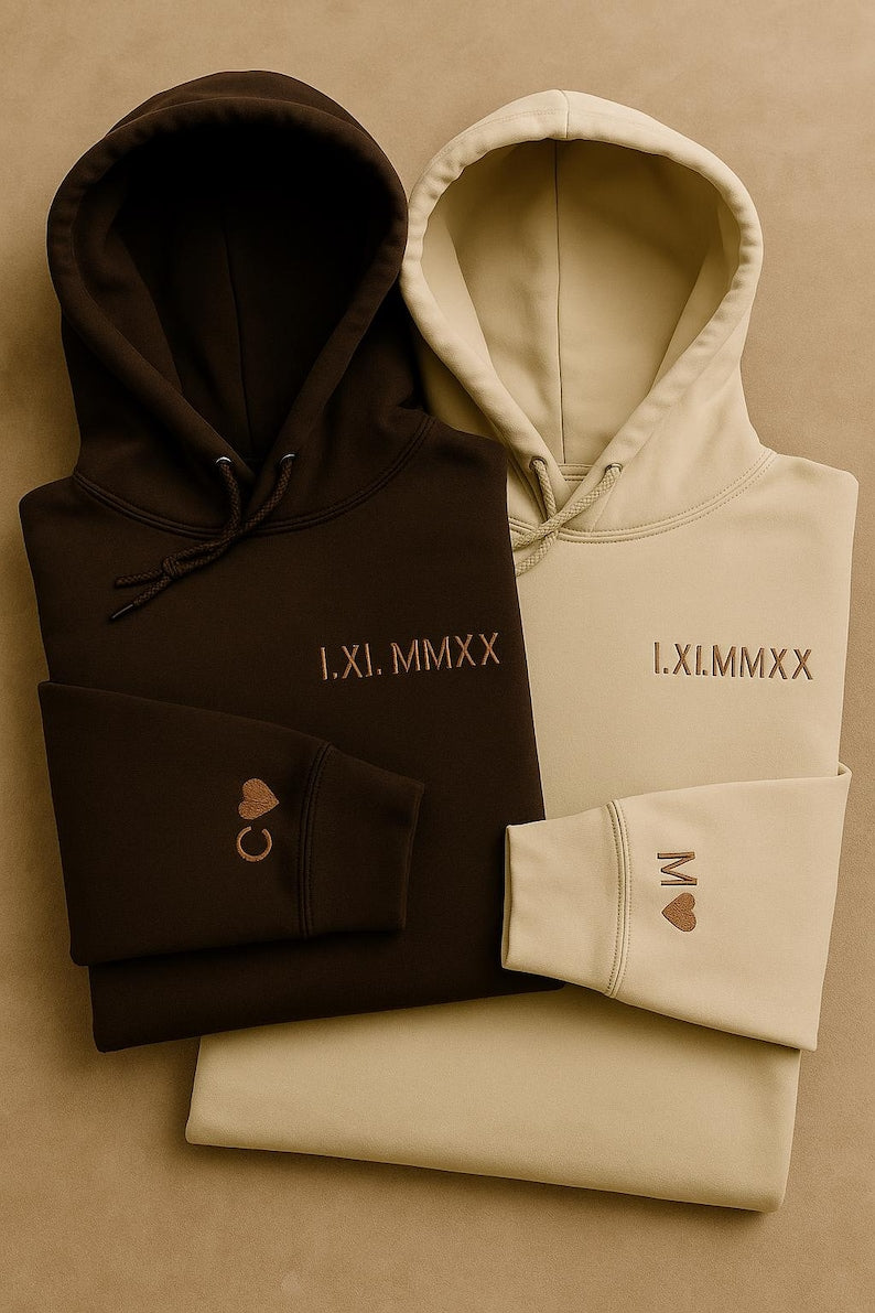 هودي الأزواج المخصص بالاسم والتاريخم