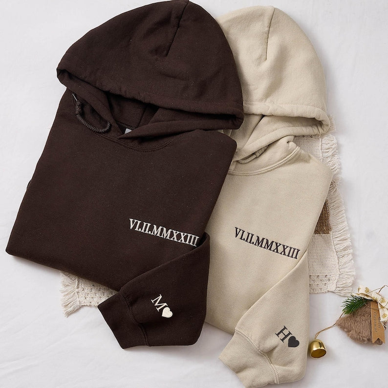 هودي الأزواج المخصص بالاسم والتاريخم