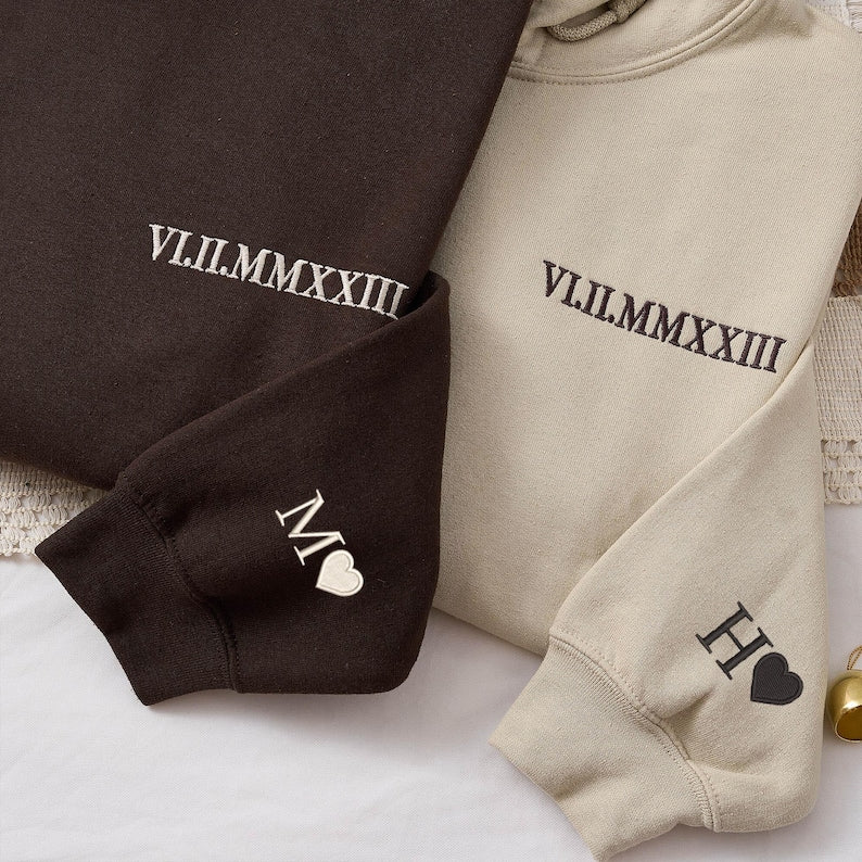 هودي الأزواج المخصص بالاسم والتاريخم